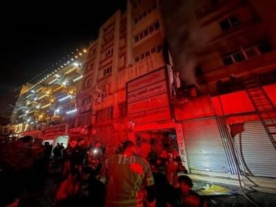 نجات ۷۰ نفر از مسافرخانه دچار حریق در مرکز تهران