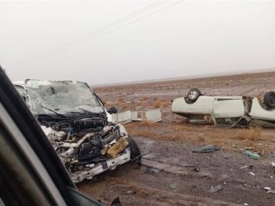 ۶ مصدوم بر اثر واژگونی خودرو در محور سرعین