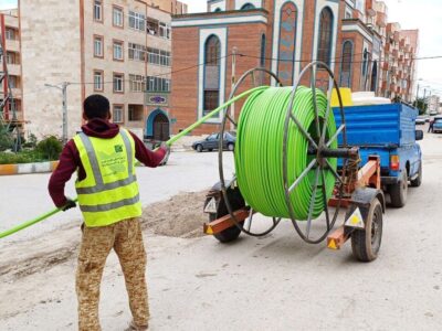 یک گام تا بهره‌برداری از فیبر نوری شهر اردبیل